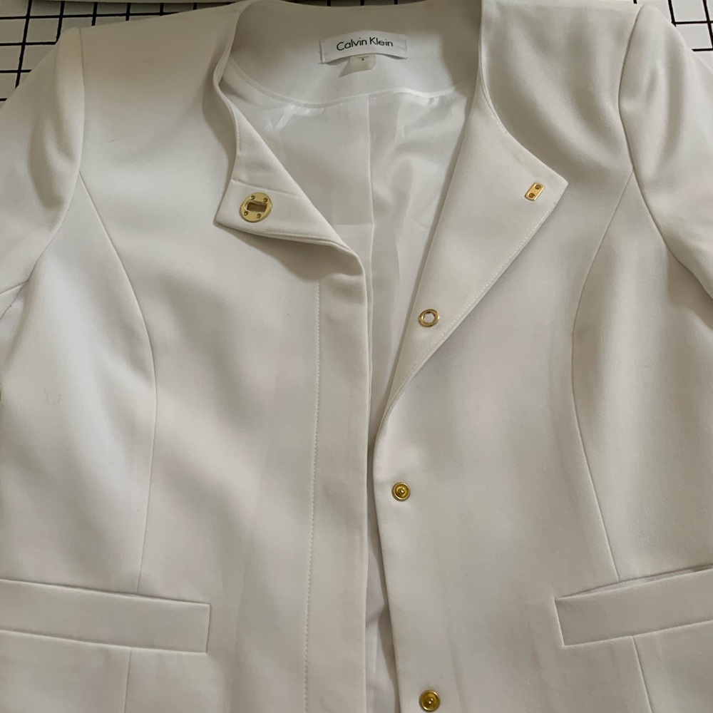 White Calvin Klein blazer